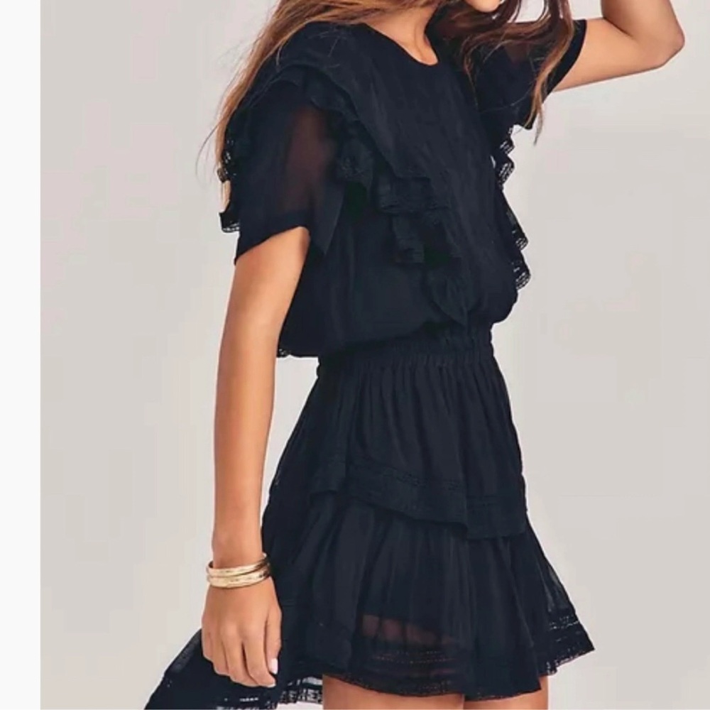 LoveShackFancy Black Mini Dress